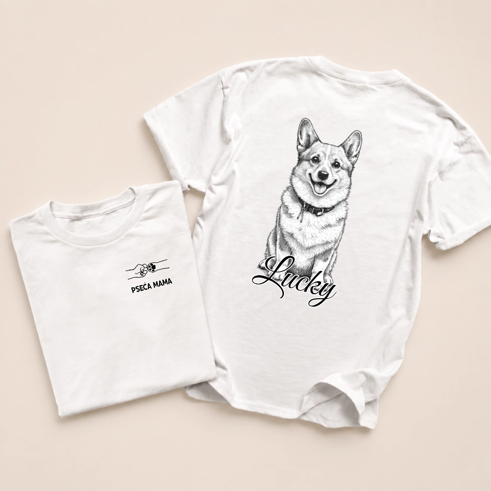Majica sa psom - pseća mama/pseći tata - Personalizirana #812 — mockup cmuelm1o6000os7b0o701h1yb